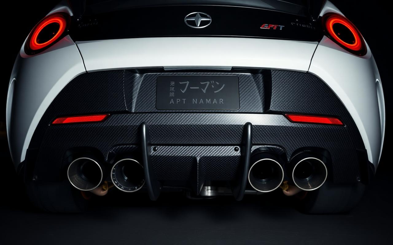 Nissan Skyline GT-R R33 carbon rear wing and diffuser detail — CFGMOD carbon fiber and fiberglass modification