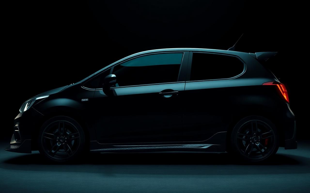 Honda Civic (EG–FK8) side profile with carbon side skirts — CFGMOD carbon fiber and fiberglass modification