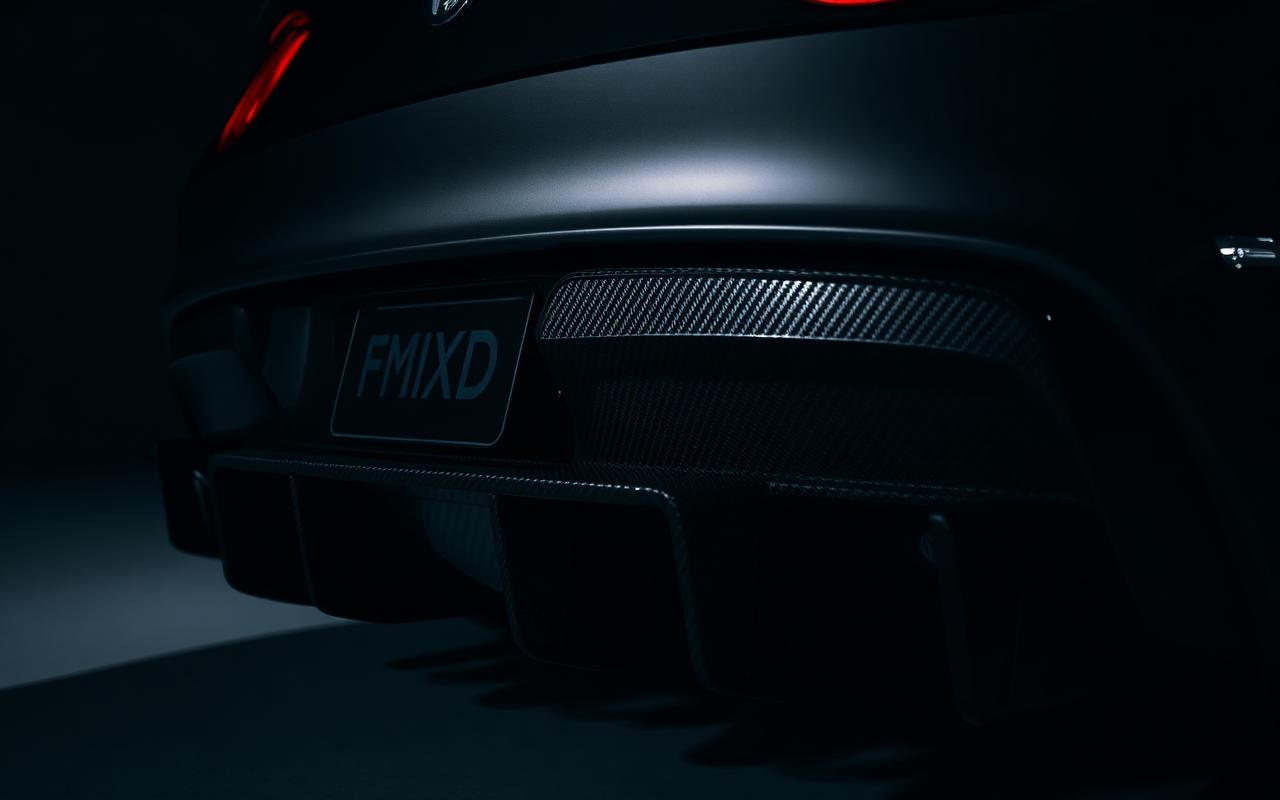 Porsche 987 Boxster / Cayman carbon rear wing and diffuser detail — CFGMOD carbon fiber and fiberglass modification