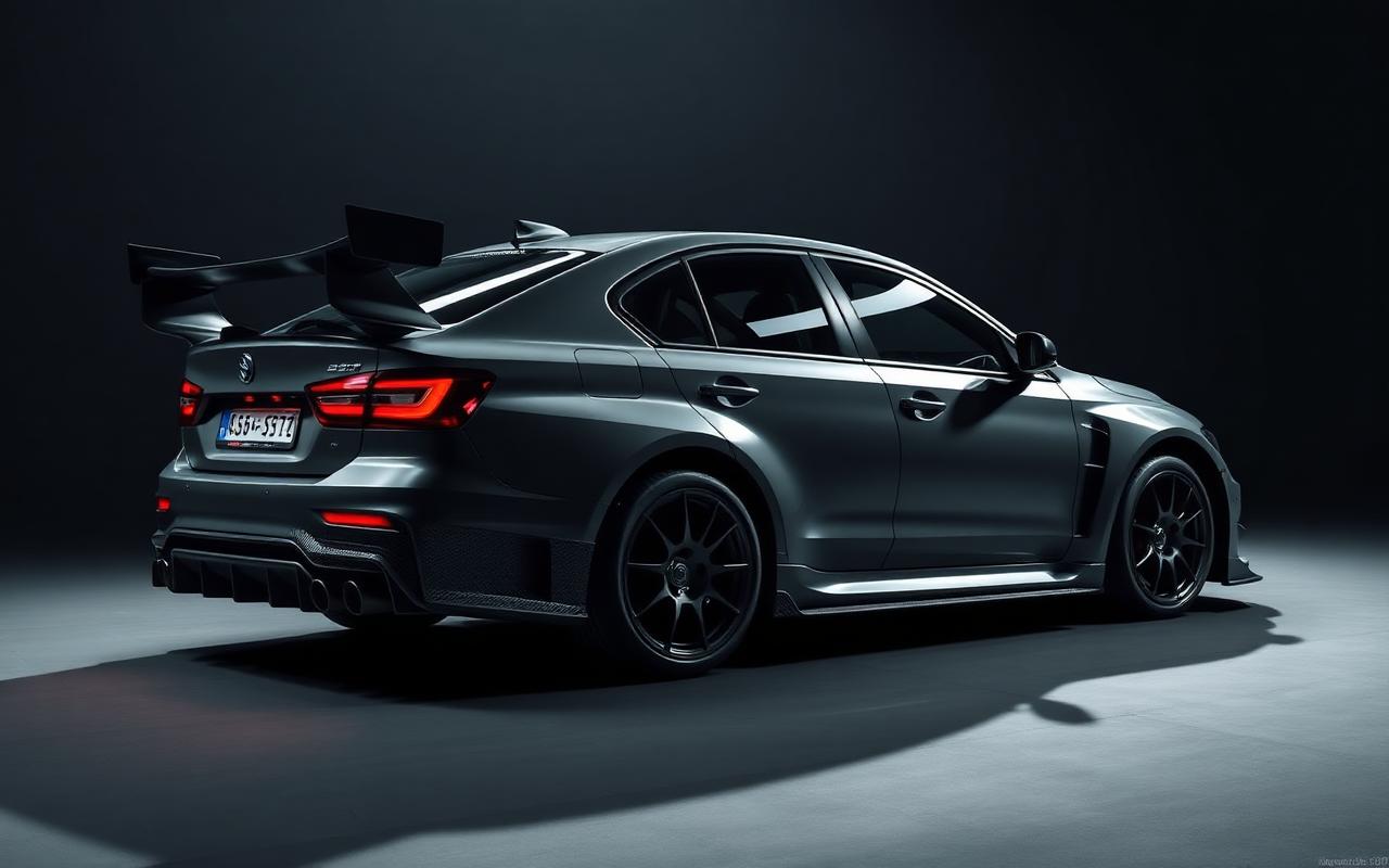 Lancer Evolution X side profile with carbon side skirts — CFGMOD carbon fiber and fiberglass modification