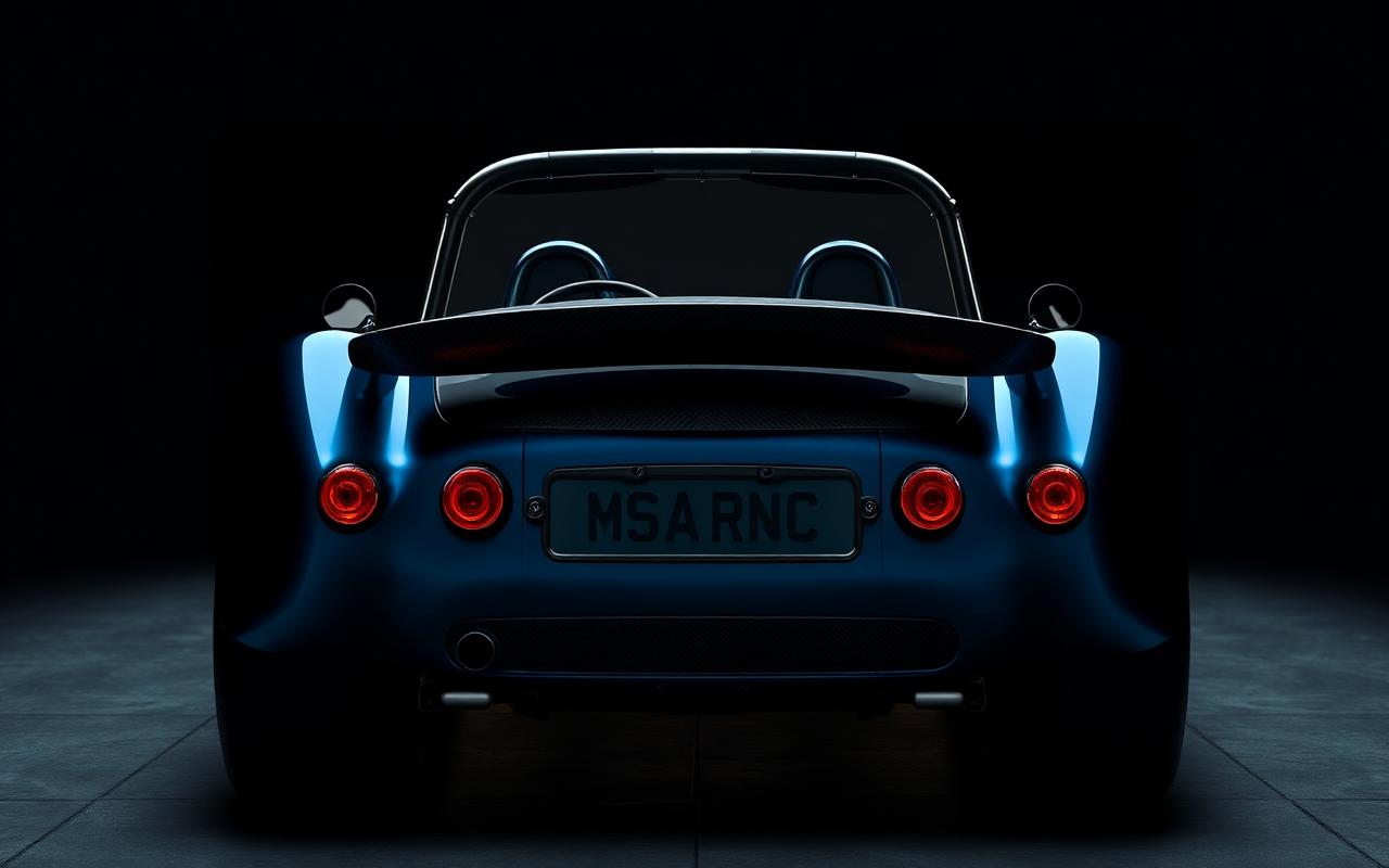 Honda S2000 rear three-quarter view with GT wing — CFGMOD carbon fiber and fiberglass modification