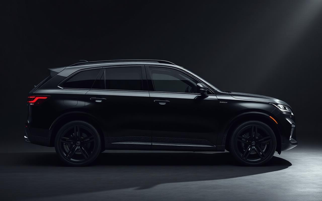 Jeep Grand Cherokee (WK2 / SRT) side profile with carbon side skirts — CFGMOD carbon fiber and fiberglass modification