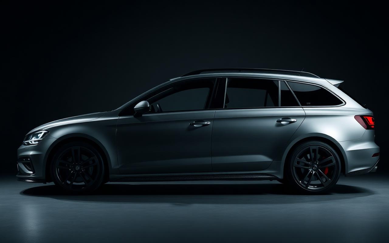 Volvo V70 / V70 R side profile with carbon side skirts — CFGMOD carbon fiber and fiberglass modification