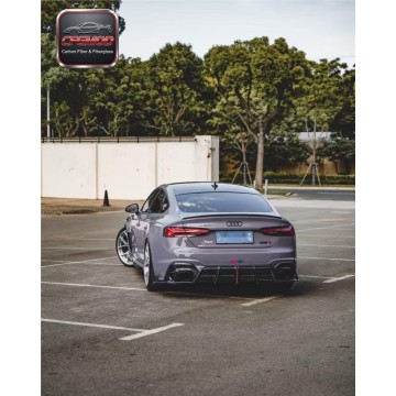 For Audi RS5 B9.5 2020+ A1 Style Carbon Fiber Rear Diffuser Lip with LED Side Splitters For Audi RS5 B9.5 2020+ A1 Style Carbon Fiber Rear Diffuser Lip with LED Side Splitters
