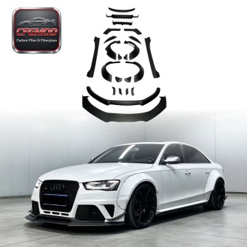 For Audi A4 S4 JE Style Resin Wide Body Kit Front Rear Lips Fender Flares For Audi A4 S4 JE Style Resin Wide Body Kit Front Rear Lips Fender Flares