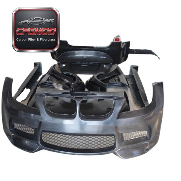 For 3series/E90conversion for White Wide Body Kit Glass Fiber Front/Rear Bumpers Side Skirts Rear Lip Fenders 100%
