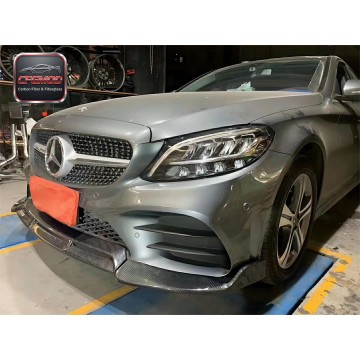 B-Style Dry Carbon Fiber Front Chin Spoiler Splitter for Mercedes-Benz C-Class W205 B-Style Dry Carbon Fiber Front Chin Spoiler Splitter for Mercedes-Benz C-Class W205