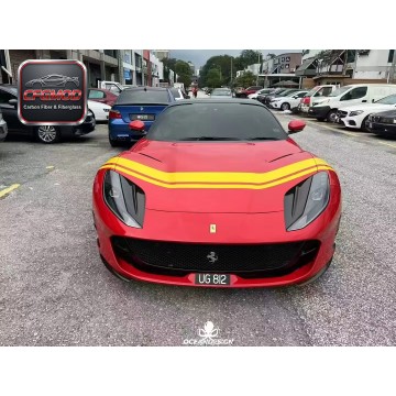 Carbon Fiber MSY Style Front Bumper Assembly with Resin Primer for Ferrari 812 2018+ Carbon Fiber MSY Style Front Bumper Assembly with Resin Primer for Ferrari 812 2018+