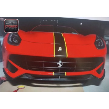 For Ferrari F12 Berlinetta 2012-2017 Carbon Fiber 3 Piece Front Lip Splitter Front Bumper Spoiler For Ferrari F12 Berlinetta 2012-2017 Carbon Fiber 3 Piece Front Lip Splitter Front Bumper Spoiler