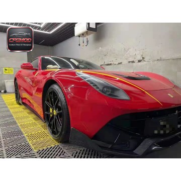 For Ferrari F12 Berlinetta 2012-2017 DMC Style Carbon Fiber Hood Vent Insert Trim For Ferrari F12 Berlinetta 2012-2017 DMC Style Carbon Fiber Hood Vent Insert Trim