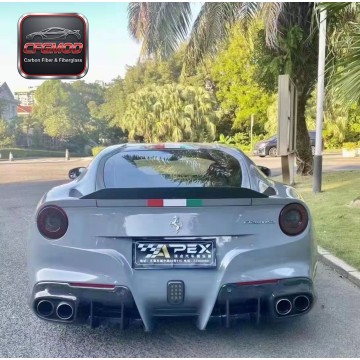 For Ferrari F12 Berlinetta 2012-2017 DMC Style Carbon Fiber Trunk Spoiler Rear Lip For Ferrari F12 Berlinetta 2012-2017 DMC Style Carbon Fiber Trunk Spoiler Rear Lip