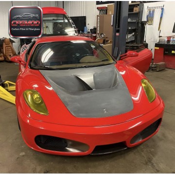For Ferrari F430 2005-2009 Track Style Carbon Fiber Vented Hood Bonnet For Ferrari F430 2005-2009 Track Style Carbon Fiber Vented Hood Bonnet