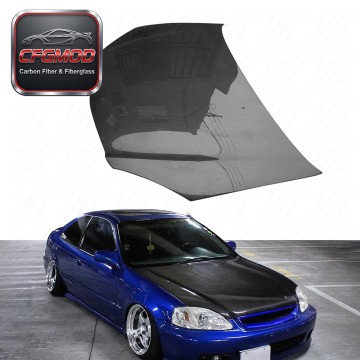 2002-2006 Integra DC5 RSX OEM Carbon Fiber Black Hood Bonnet New High Glossy Finish 3K Twill Weave for Retrofit/Upgrade
