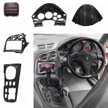 Black High Quality Carbon Fiber Interior 4PCS for RX7 FD3S RHD 1992-1997