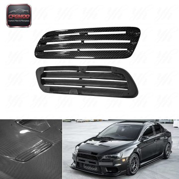 FOR Lancer Evolution EVO 10 OEM Style Carbon Fiber Hood Vents CF FOR Lancer Evolution EVO 10 OEM Style Carbon Fiber Hood Vents CF