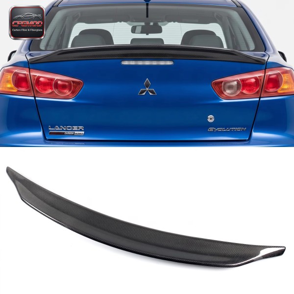 2008-2010 Lancer Evolution EVO 10 X Duckbill Rear Trunk Spoiler Carbon Fiber Black High Quality 2008-2010 Lancer Evolution EVO 10 X Duckbill Rear Trunk Spoiler Carbon Fiber Black High Quality