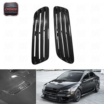 CF Carbon Fiber Bodykit for 2008-2012 Lancer Evolution EVO 10 X OEM Bonnet Hood Vents Black CF Carbon Fiber Bodykit for 2008-2012 Lancer Evolution EVO 10 X OEM Bonnet Hood Vents Black