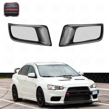 Carbon Fiber High Quality 2008-2010 Lancer Evolution EVO 10 X RA Style Front Bumper Side Air Duct Black Carbon Fiber High Quality 2008-2010 Lancer Evolution EVO 10 X RA Style Front Bumper Side Air Duct Black