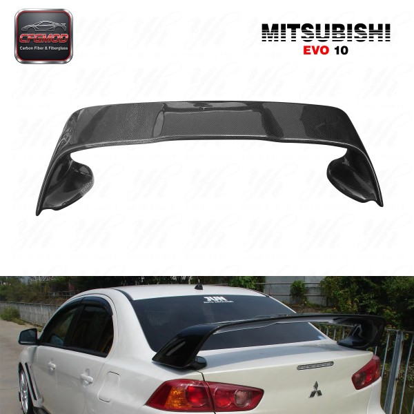 Brand High Quality Carbon Fiber OEM Style Single Deck High Gloss Black Rear Spoiler Made China for Mitsubishi Lancer Evo 10