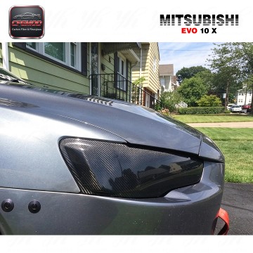 Carbon Fiber Evolutuin 10 X EVO 10 X Headlight Block Out Panel Replacement (Pair) CF Carbon Fiber Evolutuin 10 X EVO 10 X Headlight Block Out Panel Replacement (Pair) CF