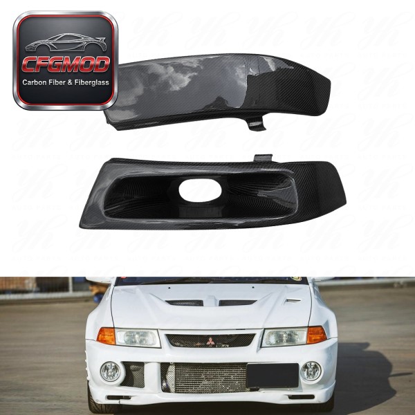 1990-1991 Lancer Evolution EVO 5 6 Headlight Air Intake Replacement Carbon Fiber 1990-1991 Lancer Evolution EVO 5 6 Headlight Air Intake Replacement Carbon Fiber