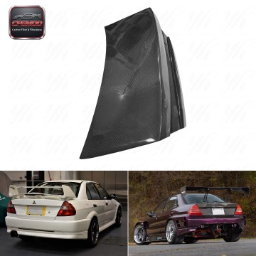 Perfect Fitment Black Carbon Fiber Rear Trunk Lid Cover for Mitsubishi Lancer Evolution 4 5 6 EVO4 EVO5 EVO6 Upgrades