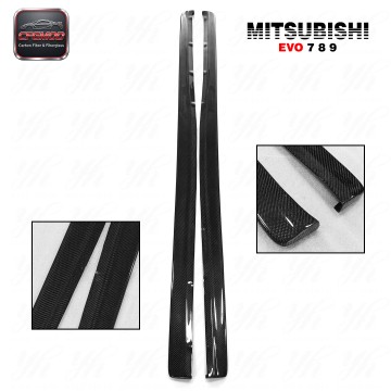 Car Turning CF Carbon Fiber Bodykit for 01-07 Lancer Evolution EVO 7 8 9 DAMD SS Side Skirt Extension Spat Addon Corner (185cm)