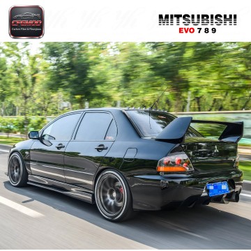 Carbon Fiber FQ Type Rear Spoiler with FRP Legs Single Deck High Glossy Finish for 2001-2007 Mitsubishi Lancer Evolution 7-9 Carbon Fiber FQ Type Rear Spoiler with FRP Legs Single Deck High Glossy Finish for 2001-2007 Mitsubishi Lancer Evolution 7-9