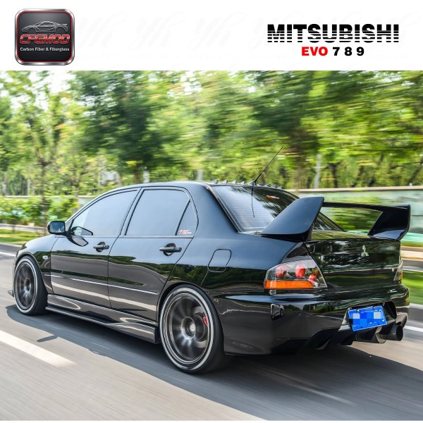 Carbon Fiber FQ Type Rear Spoiler with FRP Legs Single Deck High Glossy Finish for 2001-2007 Mitsubishi Lancer Evolution 7-9 Carbon Fiber FQ Type Rear Spoiler with FRP Legs Single Deck High Glossy Finish for 2001-2007 Mitsubishi Lancer Evolution 7-9