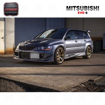 Carbon Fiber OEM Front Bumper 2pcs Splitter Canard for Evolution Evo 8 CF