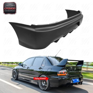 New High Quality Glass Fiber 2003-2007 Lancer Evolution 8 9 JDM OEM Style Rear Bumper with Excellent Fitment