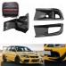 VS Style Carbon Fiber Front Bumper Air Duct Oil Cooler Guide 3Pcs Set for Mitsubishi Lancer Evolution EVO 8 CT9A