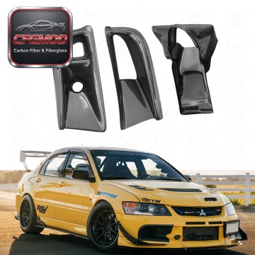 For 2003-2005 Evolution 8 VS Style Air Duct & Oil Clean Guide 3PCS Carbon Fiber