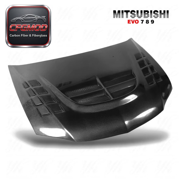 CF Carbon Fiber Hood Bonnet for 2003-2007 Evolution Evo 8 9 VTX Cyber Style CF Carbon Fiber Hood Bonnet for 2003-2007 Evolution Evo 8 9 VTX Cyber Style