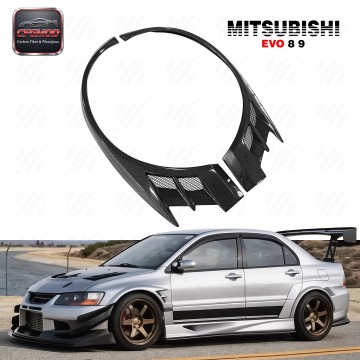 Premium Carbon Fiber Front Wide Fender Flares VC Look for Mitsubishi Evolution EVO8 EVO9 Bodykit Factory Wholesale