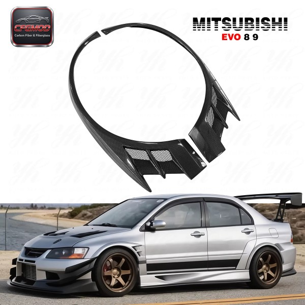 Premium Carbon Fiber Front Wide Fender Flares VC Look for Mitsubishi Evolution EVO8 EVO9 Bodykit Factory Wholesale Premium Carbon Fiber Front Wide Fender Flares VC Look for Mitsubishi Evolution EVO8 EVO9 Bodykit Factory Wholesale