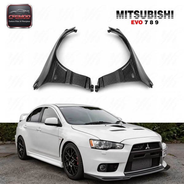 5PCS Voltex Style Carbon Fiber Rear Diffuser with Fitting Kits for Mitsubishi Lancer Evolution EVO 9 IX CT9A Bodykit