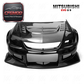 EVO 8 9 FRONT BUMPER VC STYLE CARBON FIBER High Polished 1995-1997 Mitsubishi Lancer