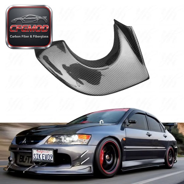 Black EVO 9 Rear Bumper Exhaust Heat Shield Carbon Fiber for Mitsubishi Lancer 1985-1989