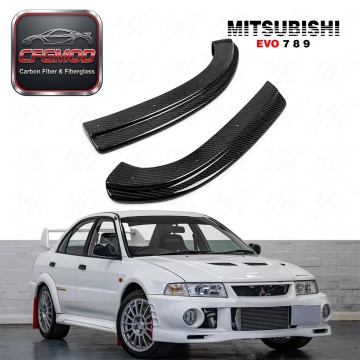 Carbon Fiber Evolution EVO 7 8 9 MR RB DAMD Rear Bumper Extension Spat (Pair) CF