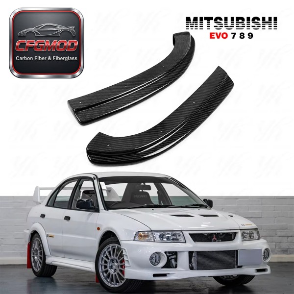 Carbon Fiber Evolution EVO 7 8 9 MR RB DAMD Rear Bumper Extension Spat (Pair) CF Carbon Fiber Evolution EVO 7 8 9 MR RB DAMD Rear Bumper Extension Spat (Pair) CF