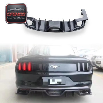 AC Style Carbon Fiber Rear Bumper Lip Diffuser for 2015-2017 Ford Mustang Tuning Parts