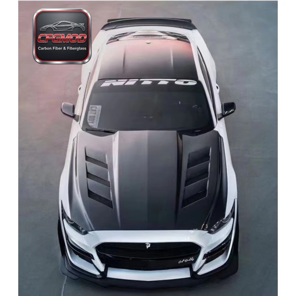 AC Style Carbon Fiber Rear Bumper Lip Diffuser for 2015-2017 Ford Mustang Tuning Parts