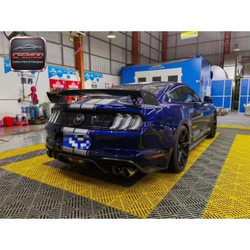 GT500 Style Carbon Fiber L-Bracket Rear Trunk Spoiler Wing for 2015-2023 Ford Mustang Tuning Parts