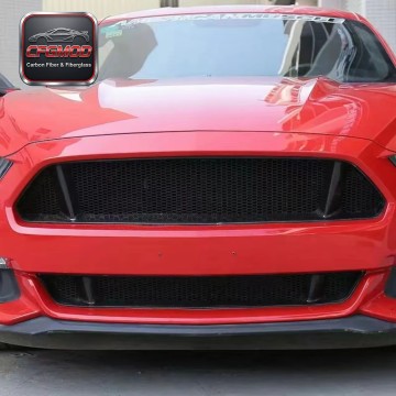 Carbon Fiber Front Bumper Upper and Lower Grille Set for 2015-2017 Ford Mustang Tuning Parts