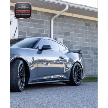 Dark Horse Style Carbon Fiber Add-on Side Skirts Extensions for 2024+ Ford Mustang S650