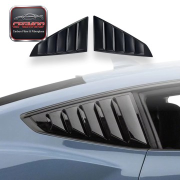 GT Style Dry Carbon Fiber Rear Window Louvers Sun Shade for 2024+ Ford Mustang S650