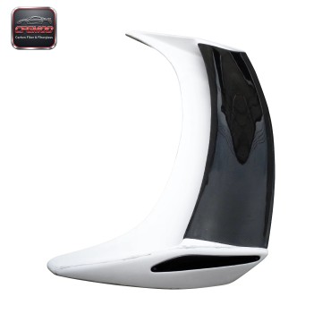350Z Z33 Nismo V2 Style Single Rear Spoiler Carbon Fiber BLADE White Base