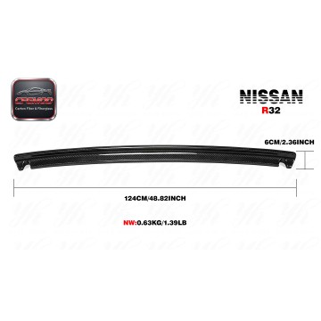 High Quality for 1989-1993 Skyline R32 GTS/GTR Nism NI Style Glass Fiber Rear Bootlid Lip Spoiler