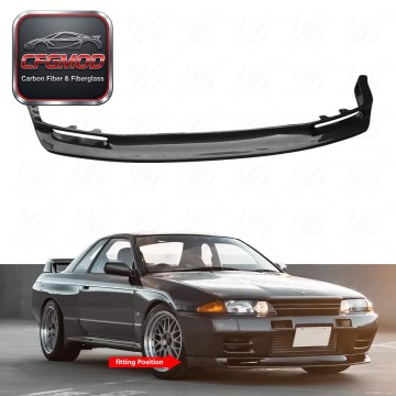 for 1989-1995 Skyline R32 GTR BNR32 JUN Style Front Bumper Lip Splitter (GTR Only) Carbon Fiber Black Glossy Matte for 1989-1995 Skyline R32 GTR BNR32 JUN Style Front Bumper Lip Splitter (GTR Only) Carbon Fiber Black Glossy Matte